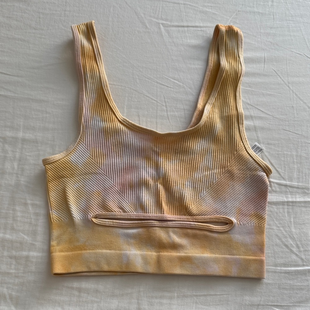 Urban Outfitters Yellow Ribbed Crop Top